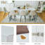 Table de salle à manger 9 pièces à haute brillance avec 8 pieds en métal beige pour 6 à 8 personnes, ensemble de tables extensibles 63-80,7 po contemporain pour salle à manger, salle de conférence, espace de réception, blanc