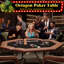 Table de poker pliable octogonale pour 8 joueurs, table de jeu de style casino avec pieds en métal, feutre noir imperméable, accoudoirs rembourrés, porte-gobelets - parfaits pour la maison, les fêtes, tasse en plastique de polyuréthane brun