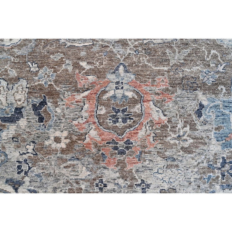 Tapis rectangulaire en laine noué à la main, Rectangle 12 pi x 15 pi
