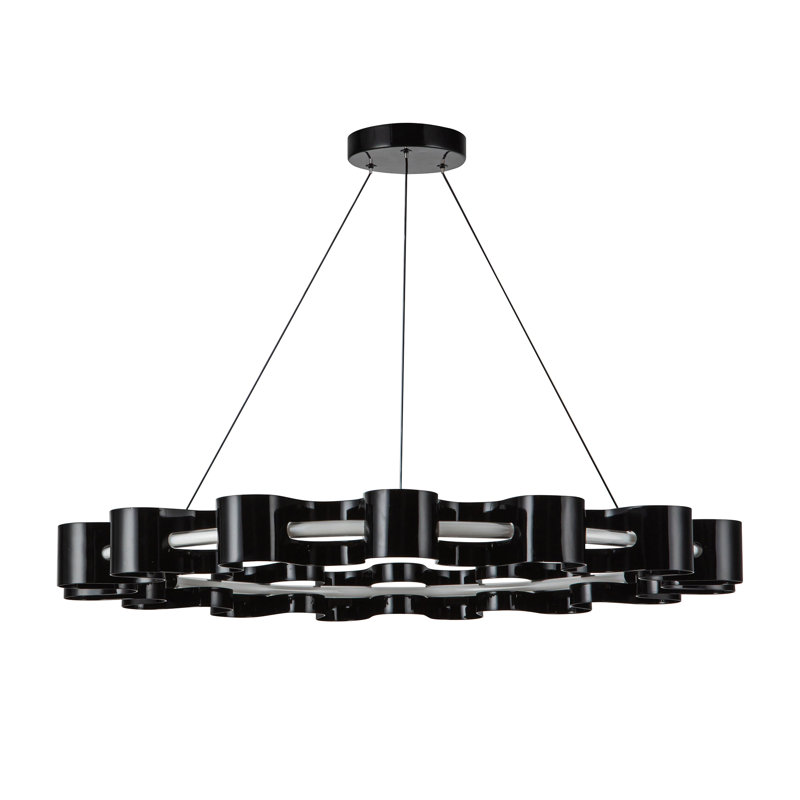 Nami 1 - Light LED Chandelier, Glossy Black