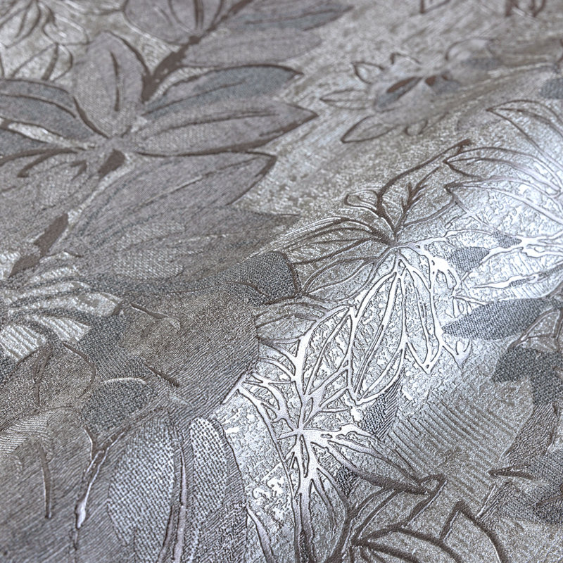 Rouleau de fleurs Aakin, Gris / argent