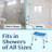 Aayza 20'' W Metal Shower Bench