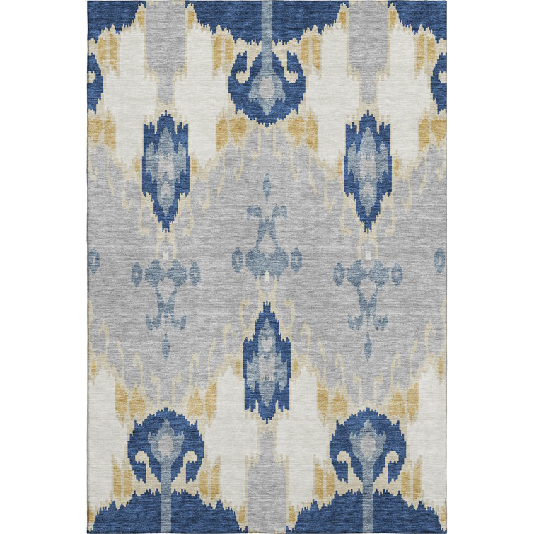 Premium Machine Washable Prisco Navy Rug
