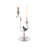 Song Bird 12'' H Pewter Tabletop Candelabra