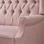 Fauteuil inclinable capitonné en tissu à oreilles avec garniture cloutée et coutures capitonnées à boutons pour le salon, la chambre à coucher