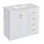 Ensemble de meuble-lavabo 36 po avec lavabo en céramique, ensemble de meuble-lavabo autoportant avec 3 tiroirs et portes à fermeture douce-2040275453