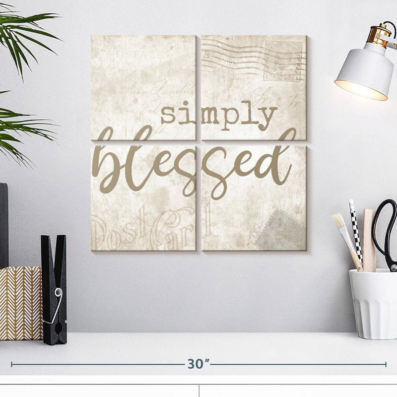 Tergel Postcard Blessed, 18" H x 18" W