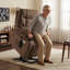 Fauteuil basculeur inclinable électrique avec repose-pieds prolongé Roder, revêtement en tissu-1821443675
