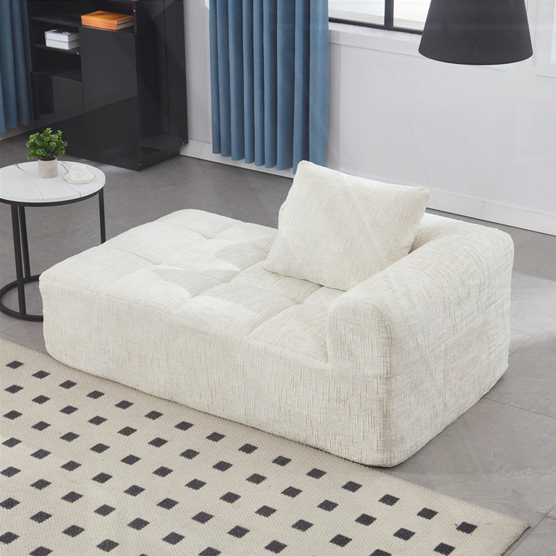 Divan-lit modulaire minimaliste pour salon, salon et chambre à coucher, Beige