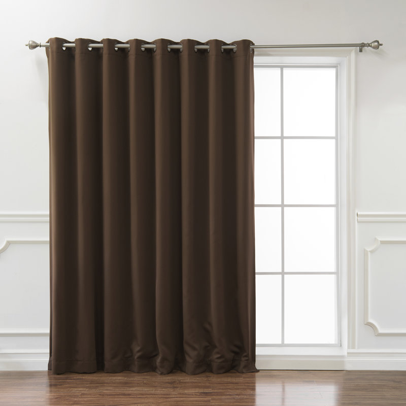 Scarsdale Solid Blackout Thermal Grommet Single Curtain Panel, 100" W x 96" L, Olive