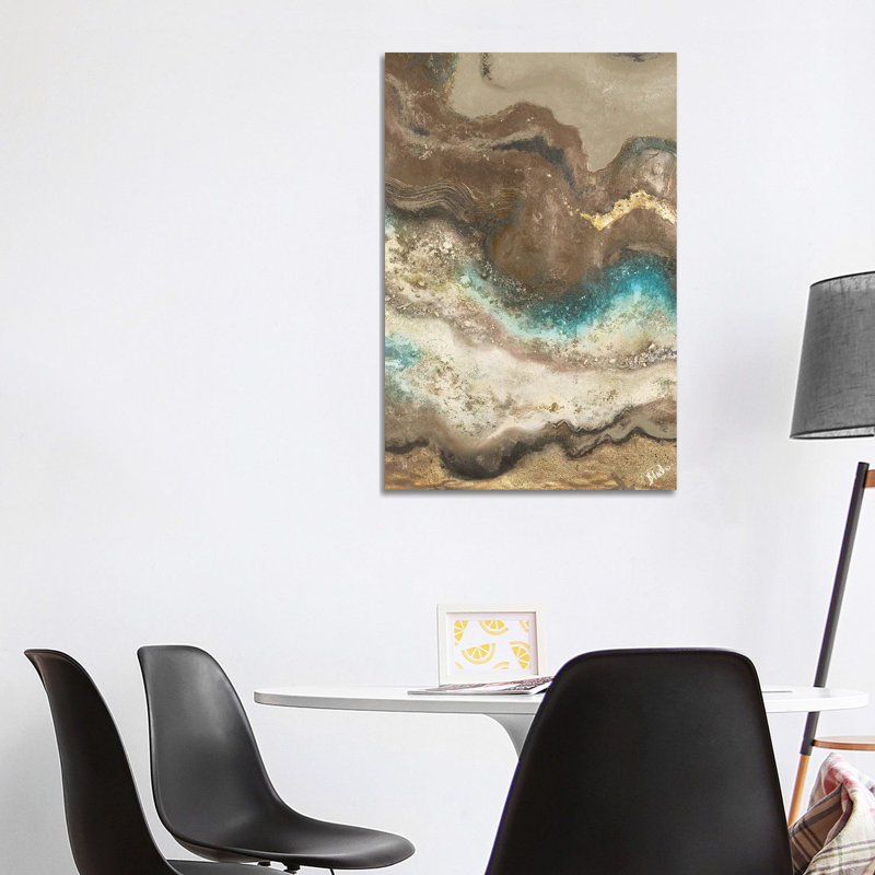 "Neutral Tierra rectangle I" par Patricia Pinto, reproduction d’art, Toile tendue, Pas de tapis, H 40 po x l 26 po x P 1,5 po