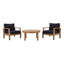 Ensemble de patio 3 pièces en teck Alaina-1732697151
