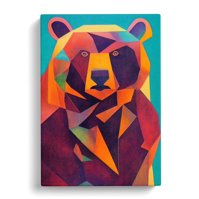 Bear Abstract - Wrapped Canvas, 60cm H x 40cm W x 3cm D