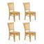Oak Dining Chairs Set Of 4, Wooden Seats, Traditional Style, Solid Wood Construction, Durable, Residential Use, Lightweight, Elegant Design