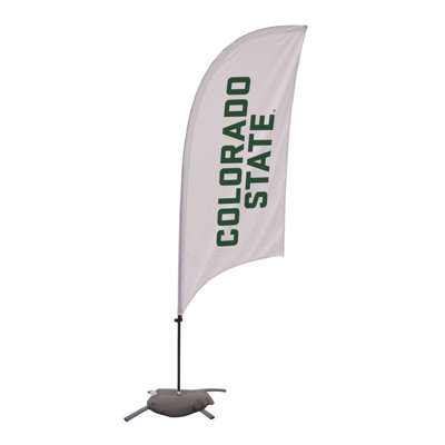 Colorado State Rams Feather Flag with Cross Base - NCAA Licensed