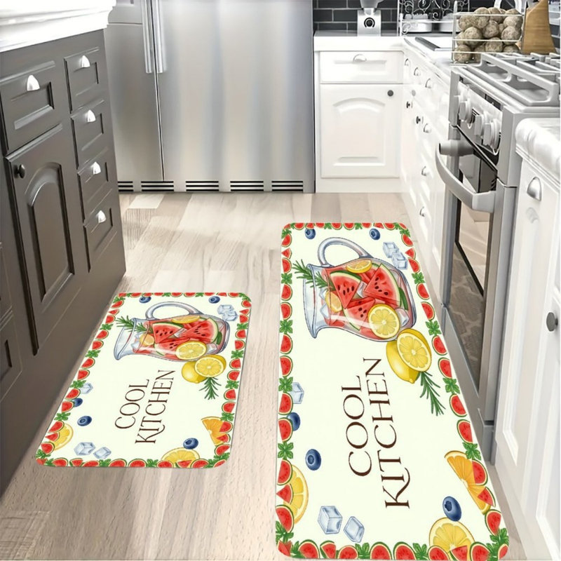 Ensemble de 2 tapis de cuisine Watermelon Cool Kitchen