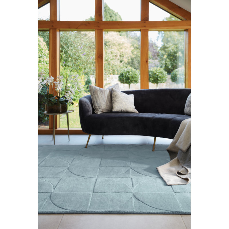 Caragan Geometric Wool Hand Woven Area Rug, Rectangle 120 x 170cm