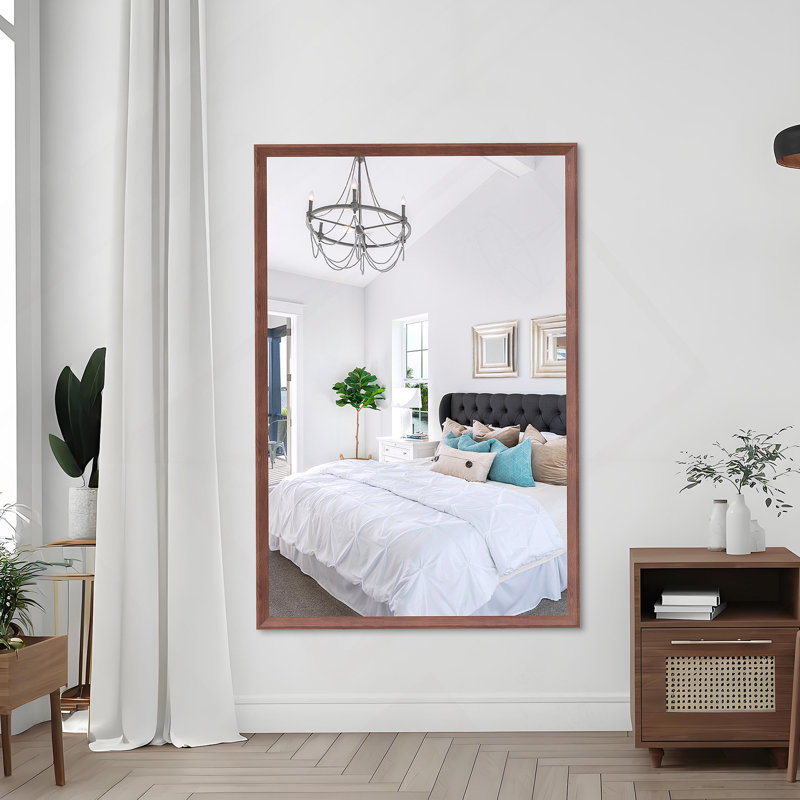 Miroir de salle de bain 60 po x 40 po, Noyer