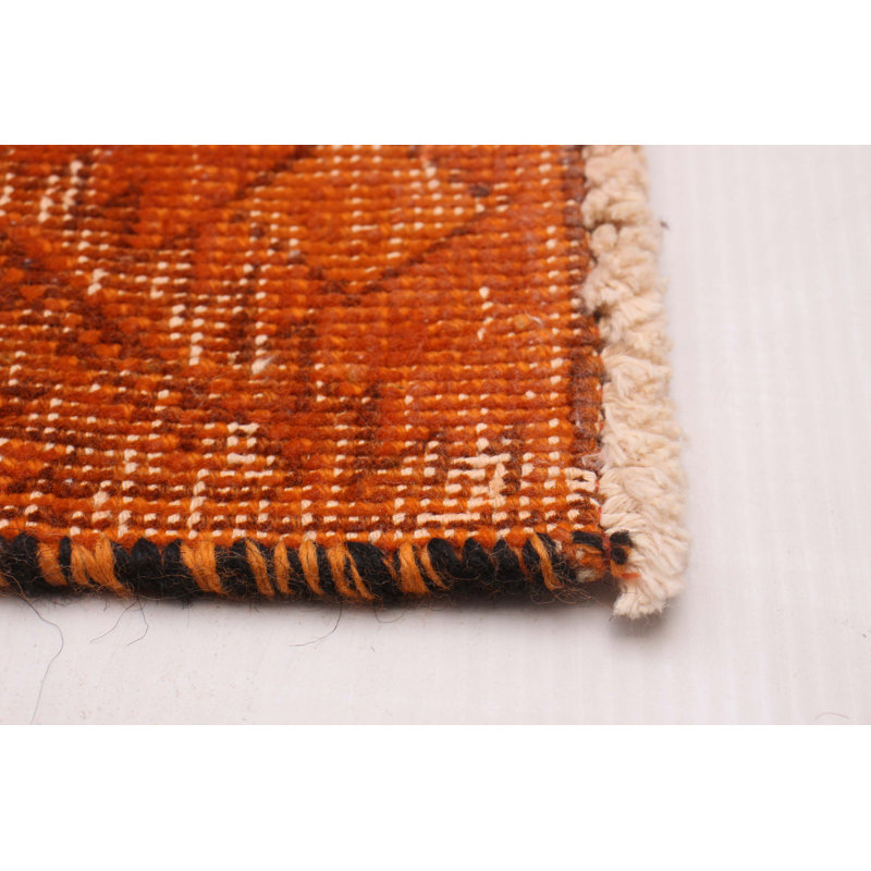 McPhee One-of-a-Kind 9'0" X 12'4" 1990s Wool Area Rug Burnt Orange