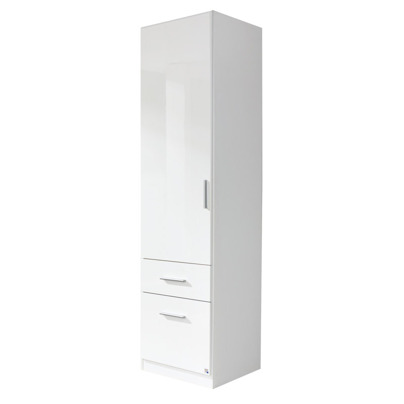 Celle 1 Door Wardrobe, Alpine white and high gloss