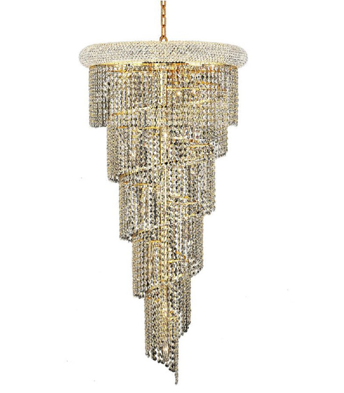 Sterns 18 - Light Tiered Chandelier, Gold, Royal Cut