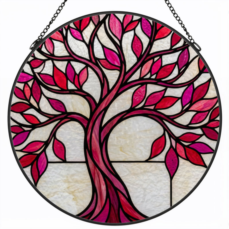 Panneau de vitrail en forme de feuille d'arbre 12 "H, H 12 po x l 12 po