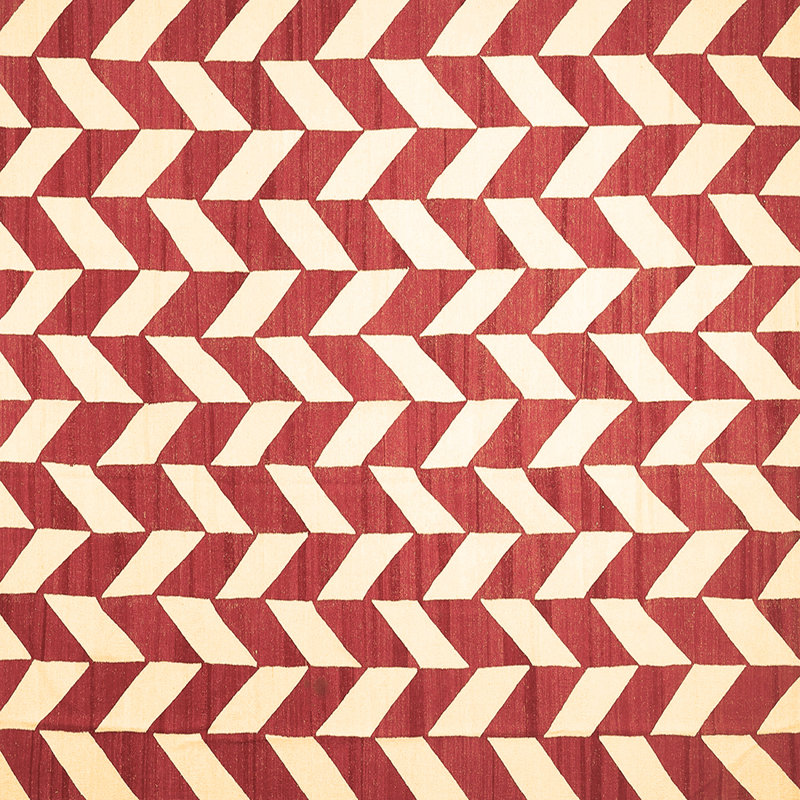 Performance Chevron Indoor Rug, Square 5'