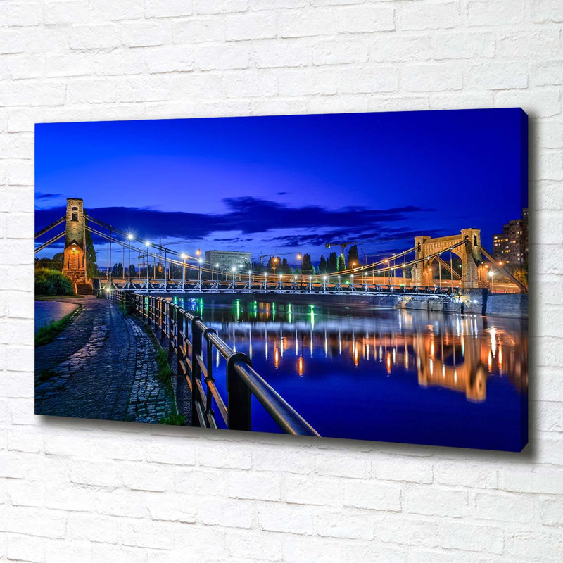 Wroclaw By Night - Wrapped Canvas Print