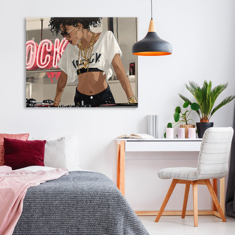 Toile Rock Rock Neon, musique par Franklyn Gregory, 24 x 30