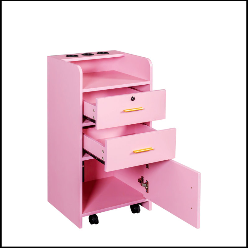 Armoire de rangement verrouillable, Rose