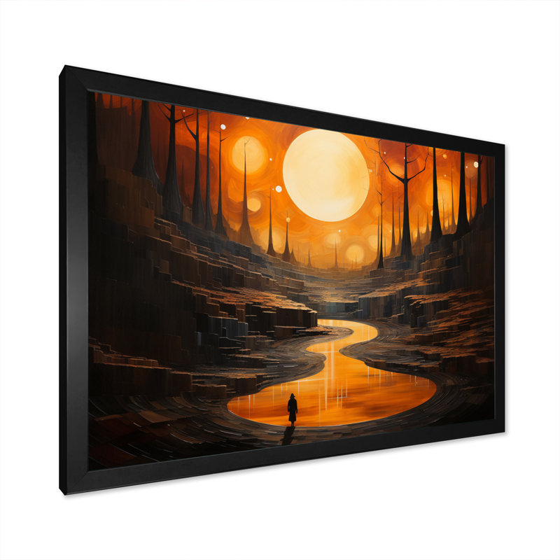 " Judaism Path To Nirvana I ", Black Picture Framed, 24" H x 32" W x 1" D