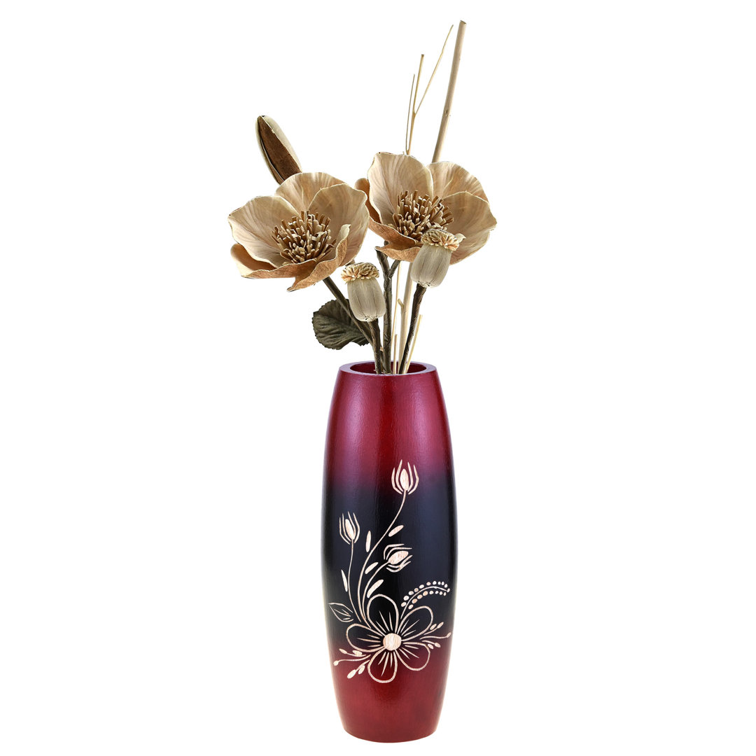 Handmade Wood Table Vase Red Barrel Studio®