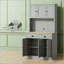 Garde-manger de 71 po de hauteur avec porte vitrée et tablettes réglables