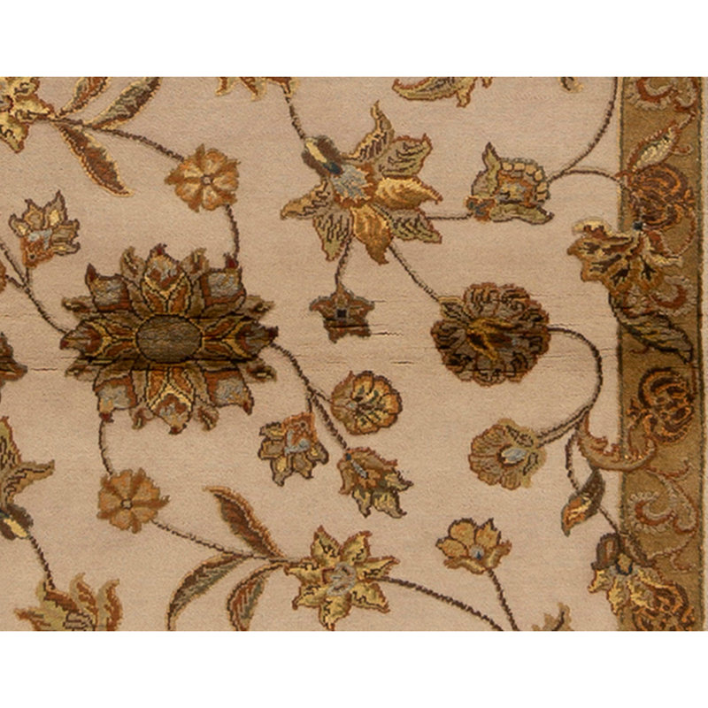 Floral Area Rug in Gold