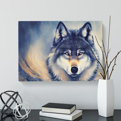 Wolf Art Painting - Wrapped Canvas