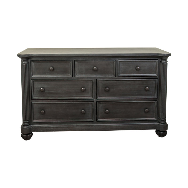 Brister 7 Drawer Dresser, Black