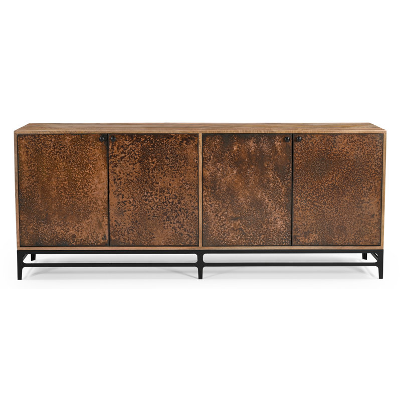 Balthazar Sideboard With Contemporary Multi-colored Dark Copper Tone Iron Doors