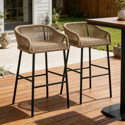 Outdoor Patio Rope Bar Stool