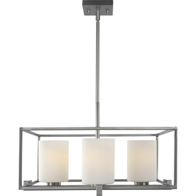 Lustre rectangulaire unique à 4 lumières Alexi