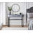 39" Mirrored Makeup Vanity Table with Stainless Steel Base, Mirrored Console Dressing Table with 2 Drawers,Versatile Desk for Bedroom and Office-116767153
