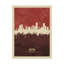 « boston massachusetts horizon red ii », impression sur toile tendue-1652200697
