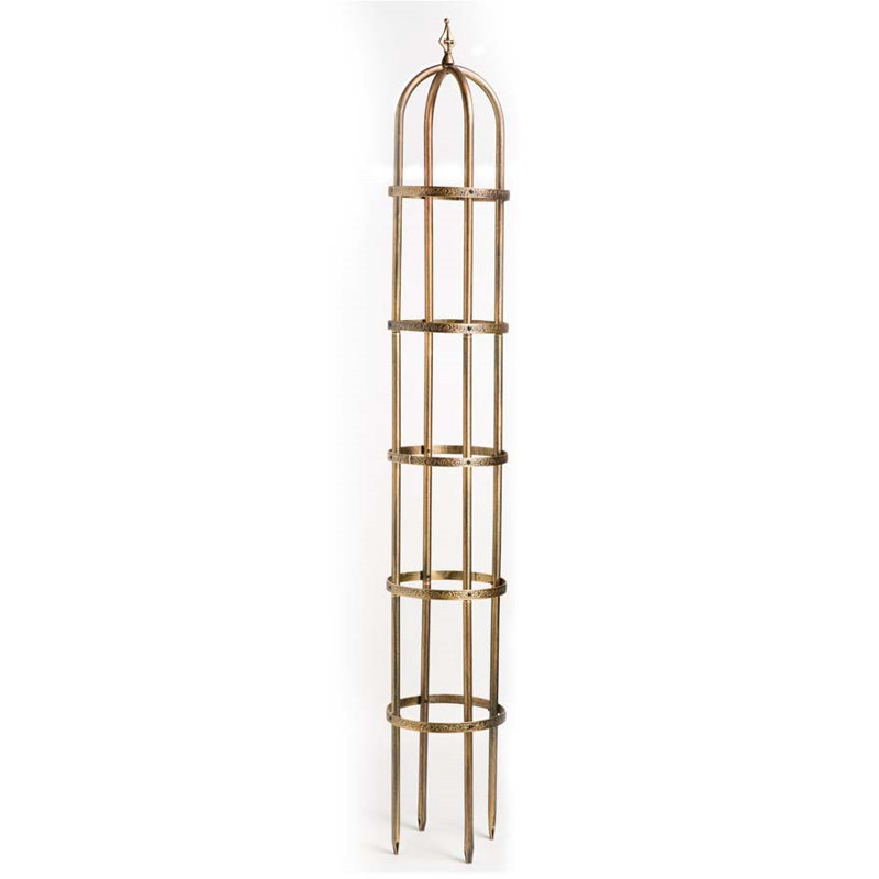 Treillis de jardin en acier à obélisque, Cuivre, H 84 po x l 11 po x P 14 po