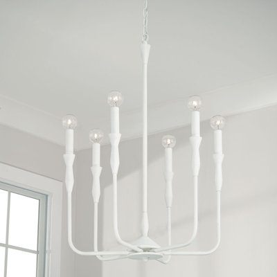  Lustre géométrique 6 lumières façon bougie