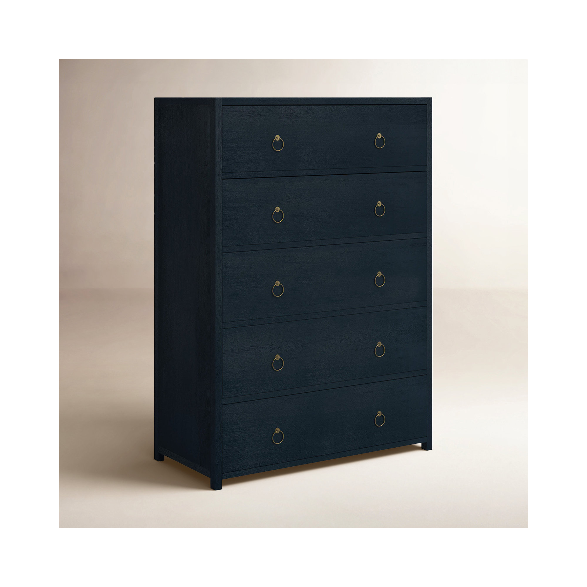Elin 5 Drawer Dresser, Navy Blue