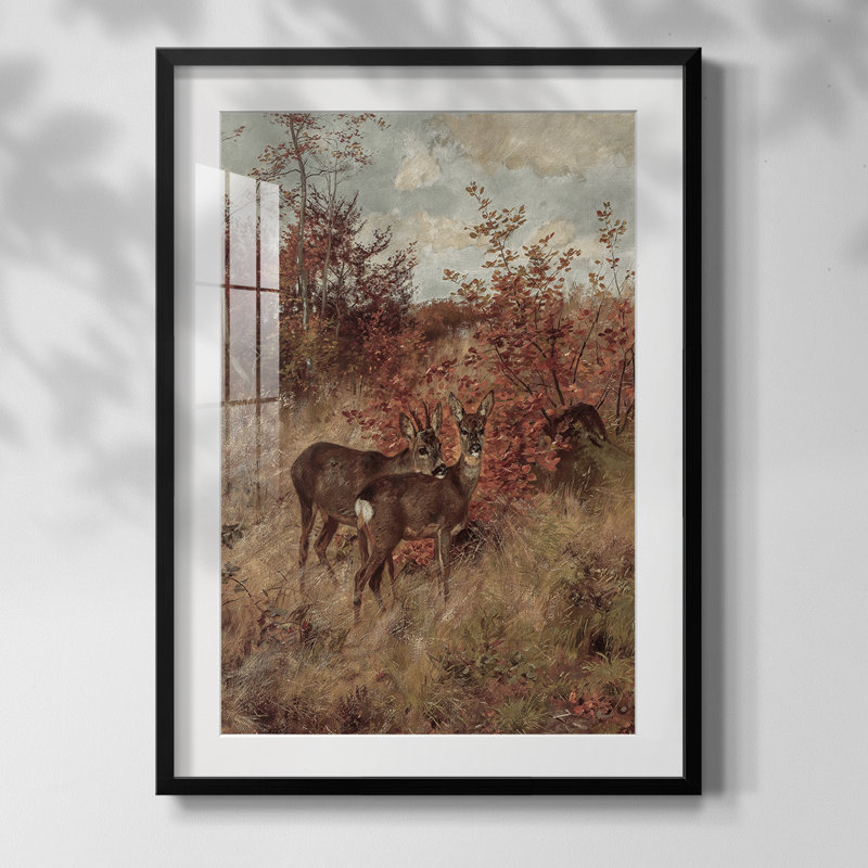 Imprimé animalier rétro - impression encadrée, Noir