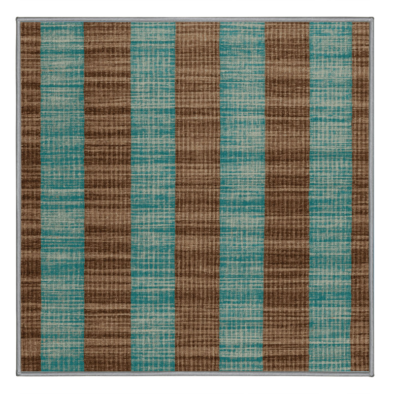 Tapis botanique lavable à la machine, Carré 8 pi