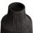 16" Tree Bark Textured Rustic Matte Black Vase-198978451-198978450