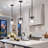 Levona 1 - Light 5.1" Wide Pendant with Hammered Glass for Kitchen Island-2104462132-2085483604
