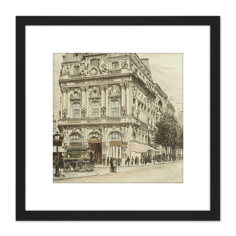 Martial Road Paris Boulevard St Martin 1877 Illustration - Single Picture Frame Painting