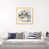 Toile avec cadre en bois beige